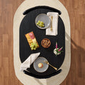 Best Choice Products 3 Piece Modern Oval Dining Table Set, Small Kitchen Dinette W/2 Chairs Black/Black