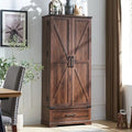 72 Inch Tall Farmhouse Kitchen Pantry Cabinet Stylish Storage Cupboard