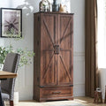 72 Inch Tall Farmhouse Kitchen Pantry Cabinet Stylish Storage Cupboard