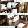 72 Inch Tall Farmhouse Kitchen Pantry Cabinet Stylish Storage Cupboard