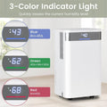 32 Pints 2000 sq ft Basement Dehumidifier with Drain Hose, 24H Timer & 3 Color Indicator, Quiet Portable Dehumidifier for Home, Bedroom, Bathroom