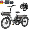 ABORON 3.0 Fat Tire Electric Trike for Senior Foldable E Bike, 500W Motorized Tricycle Adult 20" Folding 3 Wheel Electric Commute Bike Trike W/48V