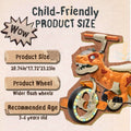 Xuanlur Kids Ride on Dinosaur Tricycle, Toddlers Kid Trike with Wide Flash Wheels, Anti Slip Pedals, Rear Basket, Music & LED Lights, Toddler Bike