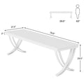 78.74 Inch Extra Long Double Computer Desk with Stylish Metal Legs for Home Office