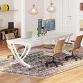 78.74 Inch Extra Long Double Computer Desk with Stylish Metal Legs for Home Office