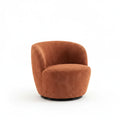 Modern Swivel Barrel Chair with 360 Degree Rotation Single Fabric Accent Chair