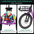 ABORON 3.0 Fat Tire Electric Trike for Senior Foldable E Bike, 500W Motorized Tricycle Adult 20" Folding 3 Wheel Electric Commute Bike Trike W/48V